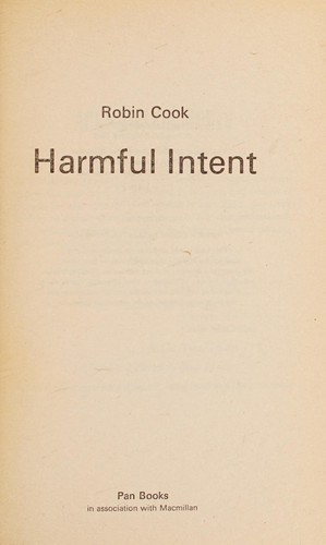 Harmful Intent - Robin Cook